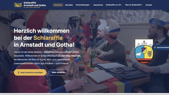 Startseite der Uhunetz-Seite Arnstadt und Gotha