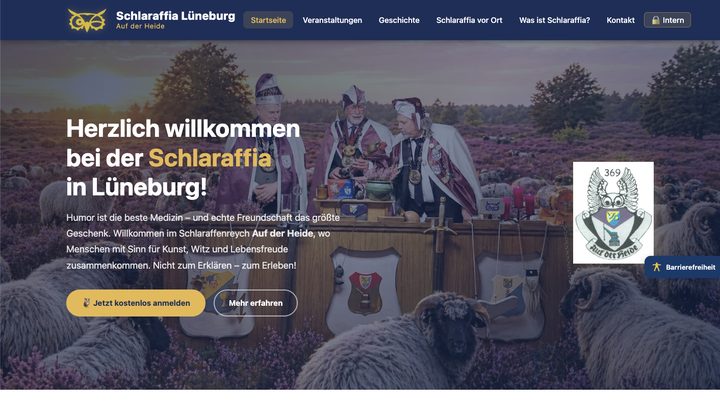 Startseite der Uhunetz-Seite L&uuml;neburg