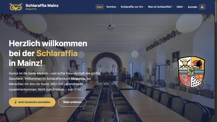 Startseite der Uhunetz-Seite Mainz