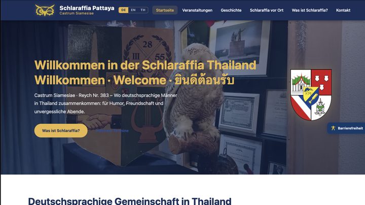Startseite der Uhunetz-Seite Thailand