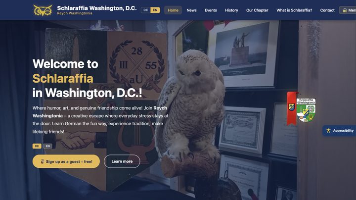 Startseite der Uhunetz-Seite Washington
